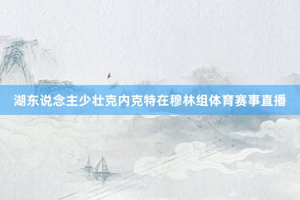 湖东说念主少壮克内克特在穆林组体育赛事直播
