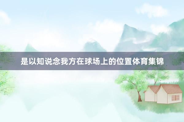 是以知说念我方在球场上的位置体育集锦