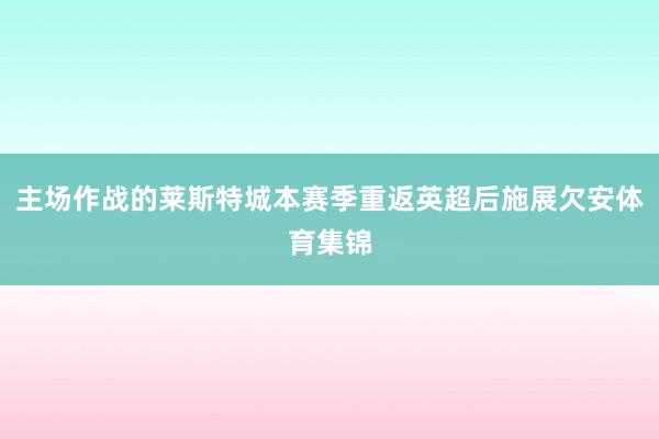 主场作战的莱斯特城本赛季重返英超后施展欠安体育集锦