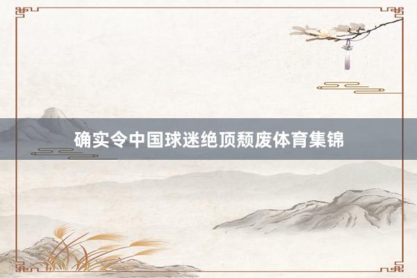 确实令中国球迷绝顶颓废体育集锦