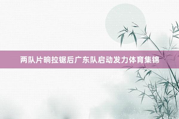 两队片晌拉锯后广东队启动发力体育集锦