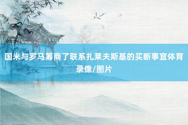 国米与罗马筹商了联系扎莱夫斯基的买断事宜体育录像/图片