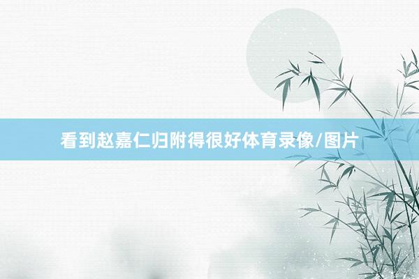 看到赵嘉仁归附得很好体育录像/图片