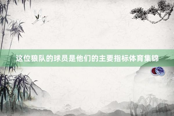 这位狼队的球员是他们的主要指标体育集锦