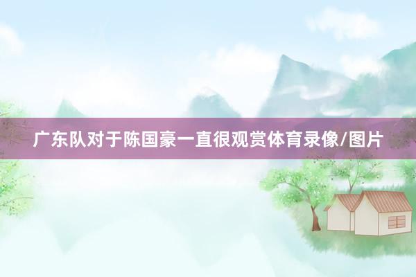 广东队对于陈国豪一直很观赏体育录像/图片
