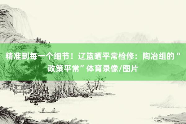 精准到每一个细节！辽篮晒平常检修：陶冶组的“政策平常”体育录像/图片