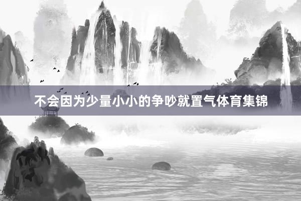 不会因为少量小小的争吵就置气体育集锦